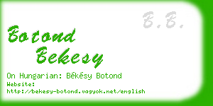 botond bekesy business card